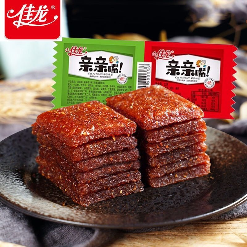 佳龙亲亲嘴辣条亲嘴烧辣片网红爆款辣条大礼包大刀肉【新店福利】