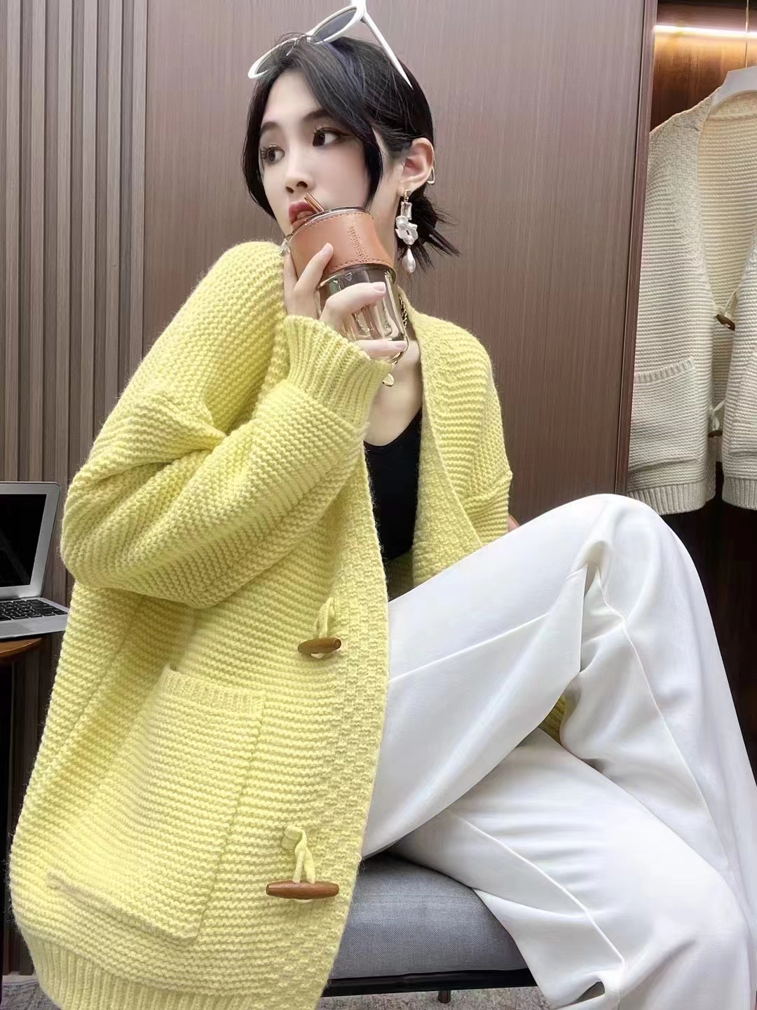 001-099秋冬针织衫女装开衫套头时尚百搭宽松上衣