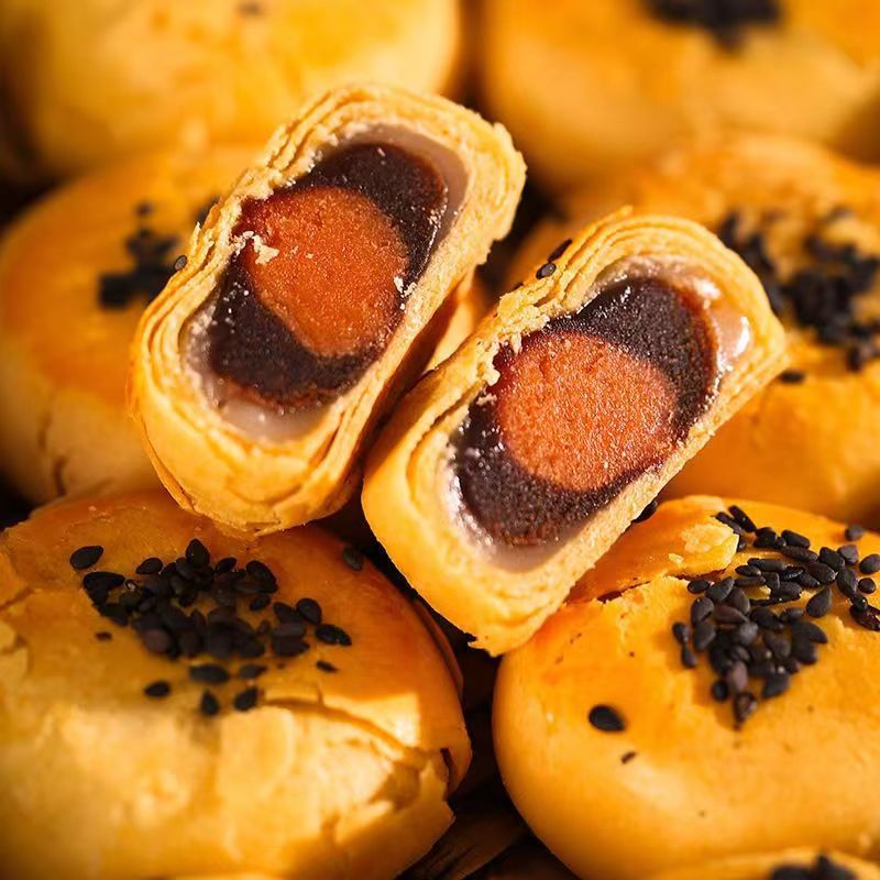 蛋黄酥雪媚娘咸蛋黄红豆味独立包装15枚咸香好吃早餐美味休闲零食