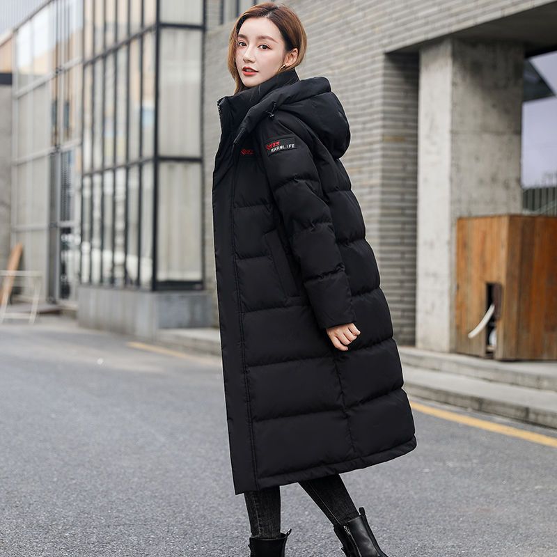 波司登冬季2023年新款连帽羽绒服女中长款过膝白鸭绒冬装时尚韩版