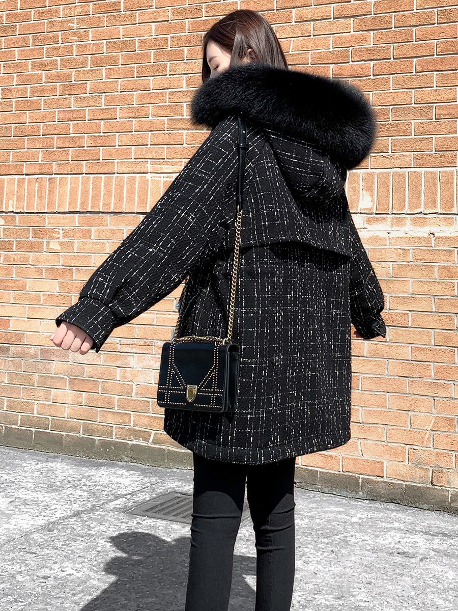 波司登白鸭绒派克羽绒服女装2023年冬季中长款韩版收腰显瘦加厚大