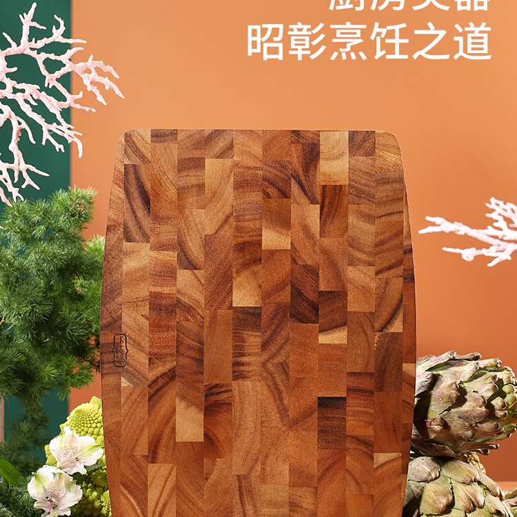 泰国相思木切菜板无漆无蜡案板实木抗菌砧板带脚垫MP162S+
