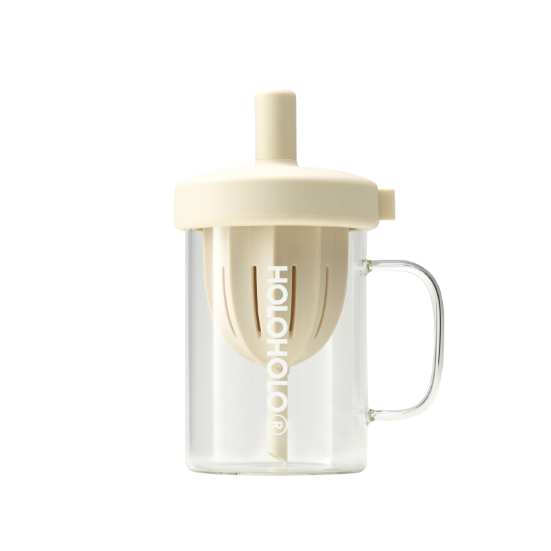 H家玻璃杯耐高温茶水分离杯吸罐杯600ml居家日用