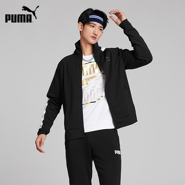 PUMA彪马官方 新款男子运动休闲拼色拉链外套 NEW SUIT 538820