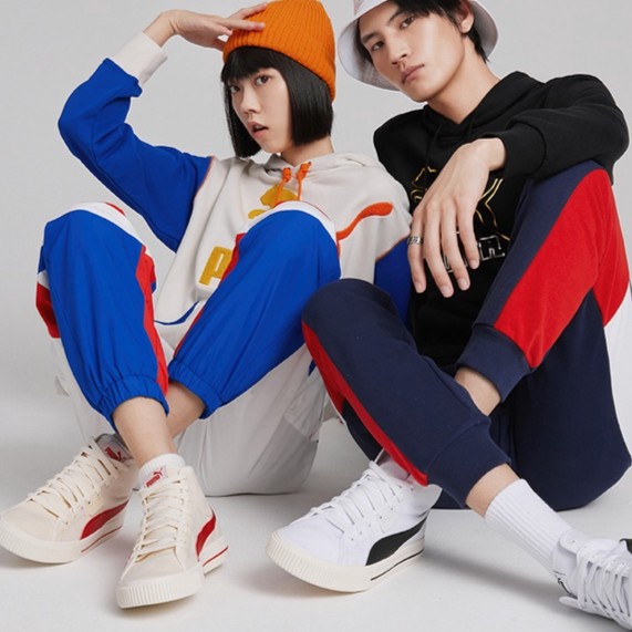 PUMA彪马官方 男女情侣同款复古中帮帆布板鞋 EVER MID 385847