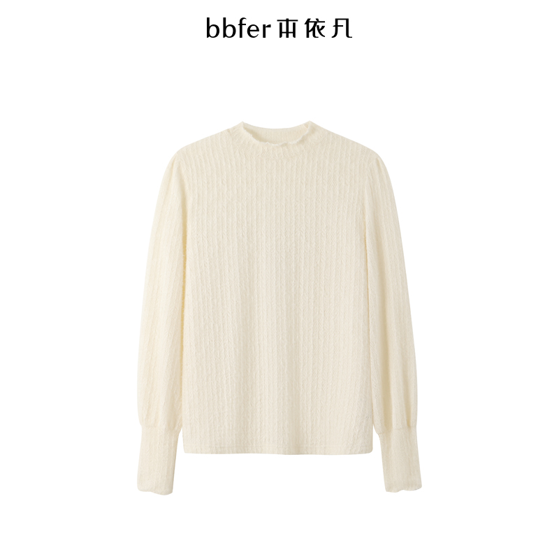 本依凡冬季款女装T恤SSSTX0045纯色百搭休闲上衣长袖内搭半高领