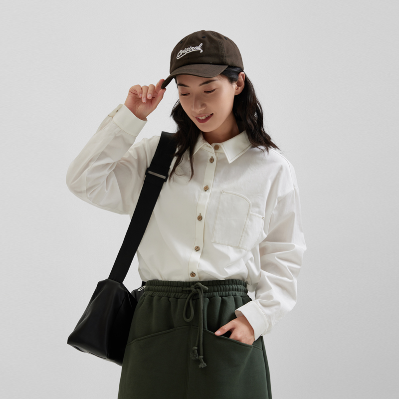 本依凡冬季女装衬衣TSSCY0106【部分微瑕，N，O褪N，O焕！介意慎拍】