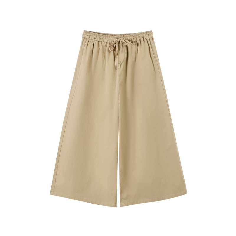 本依凡 秋季女士休闲裤STSKZ0187松紧腰长裤阔腿裤毛下摆透气面料