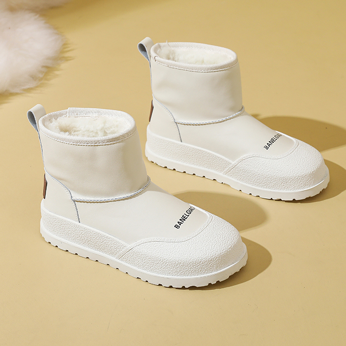 【零零专属】加绒雪地靴女2024年冬季新款时尚保暖中筒潮流纯色女靴