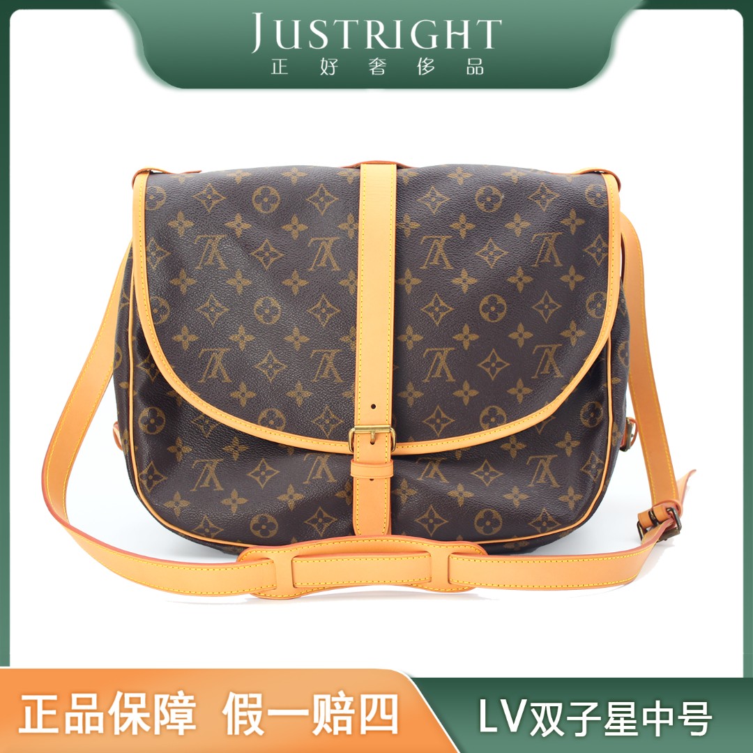 修复品LV双子星中号/时尚能装/植鞣革后换