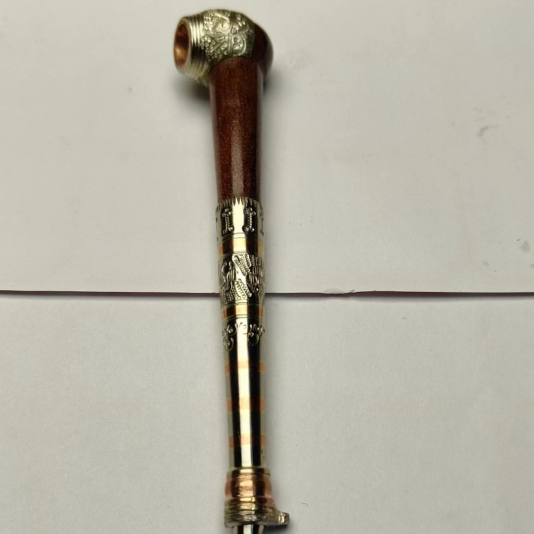 宣威龙场手工高镍白铜 黄铜镶嵌焊接要工艺品 手把件210-300