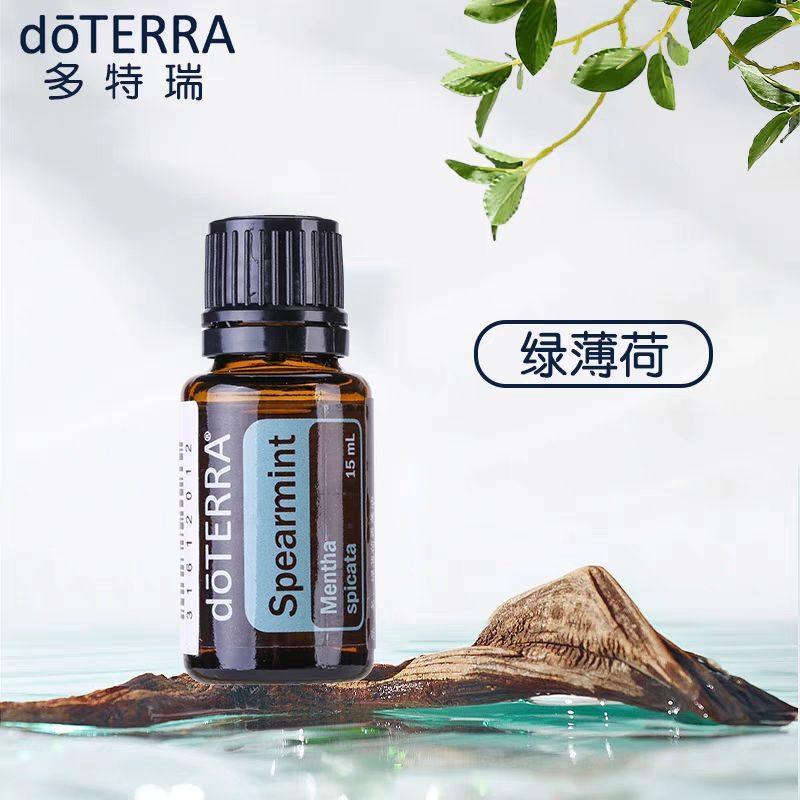 doTERRA多特瑞精油绿薄荷精油15ml 美国官方正品提神香薰清新口气