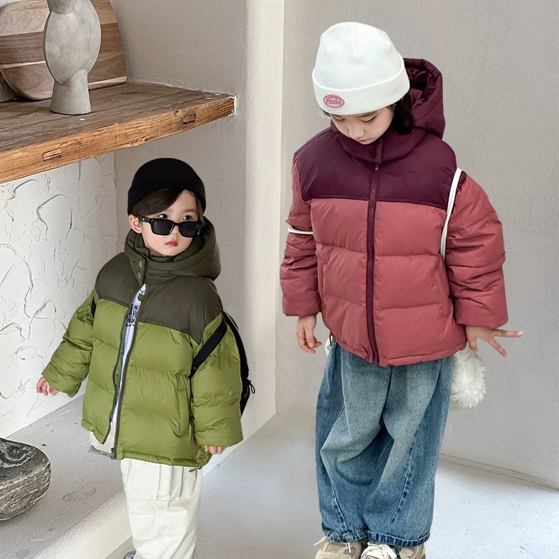 （有刺绣）2024冬季儿童羽绒服潮牌白鸭绒免洗男童女童韩版加厚外套