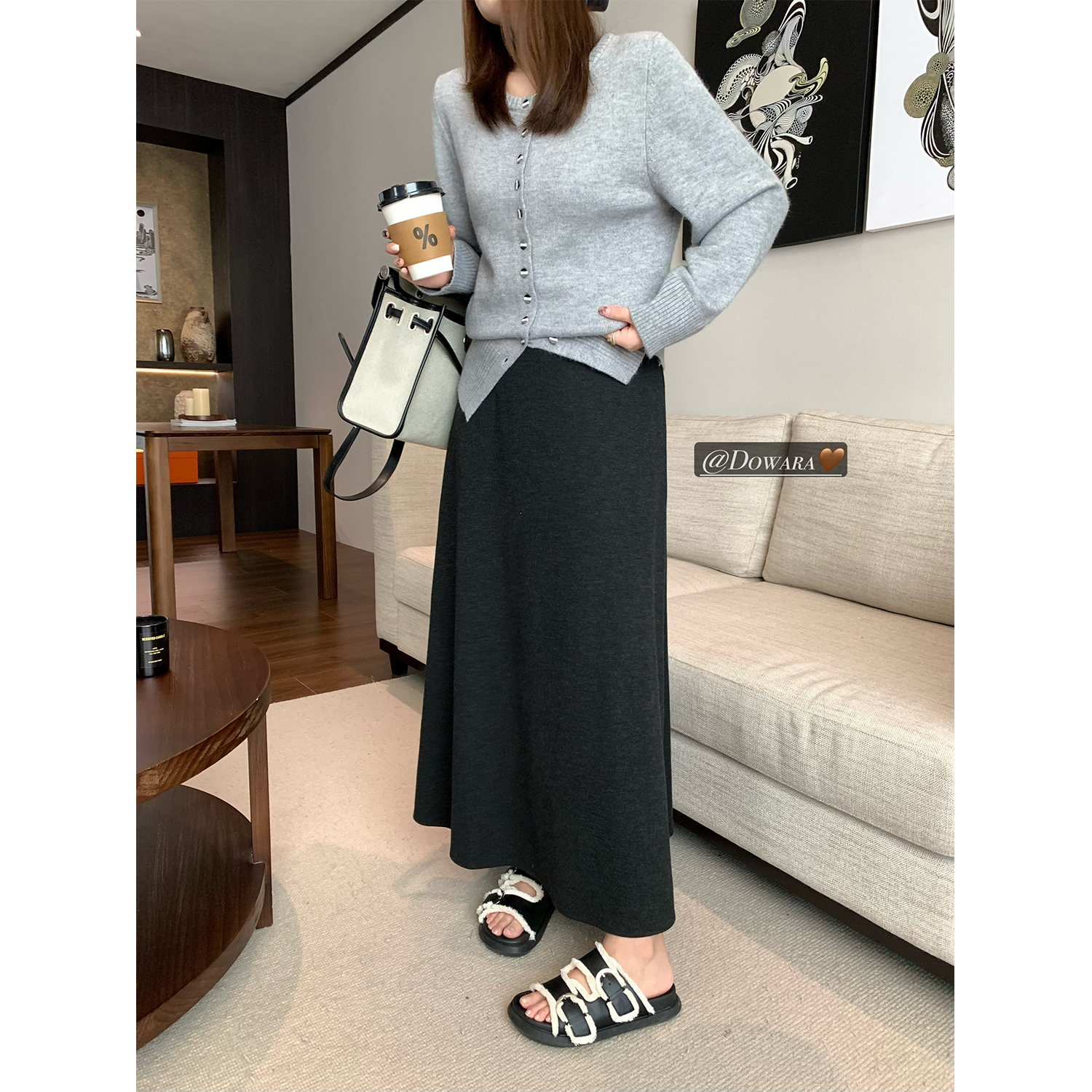 大婉酱微胖定制【瘦瘦裙】万能百搭半身裙女气质简约显瘦长裙 2794D