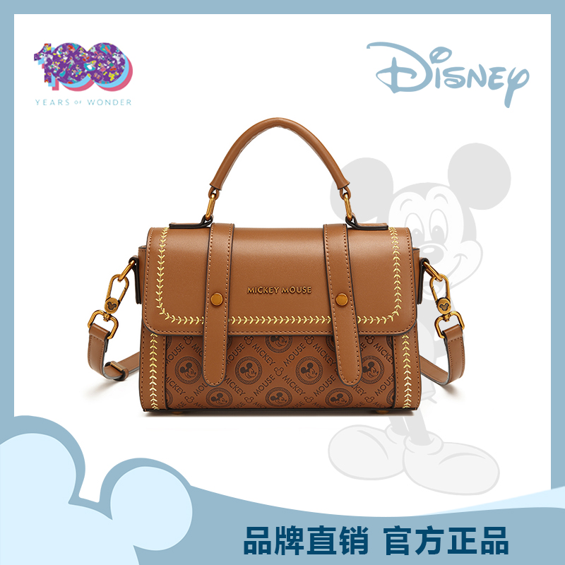 Disney/迪士尼「100周年纪念款」米奇经典法式简约单肩斜挎剑桥包A
