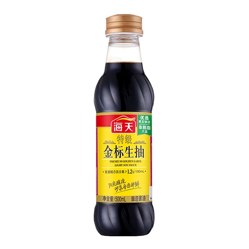 【小时达】海天特级金标生抽500ml/瓶