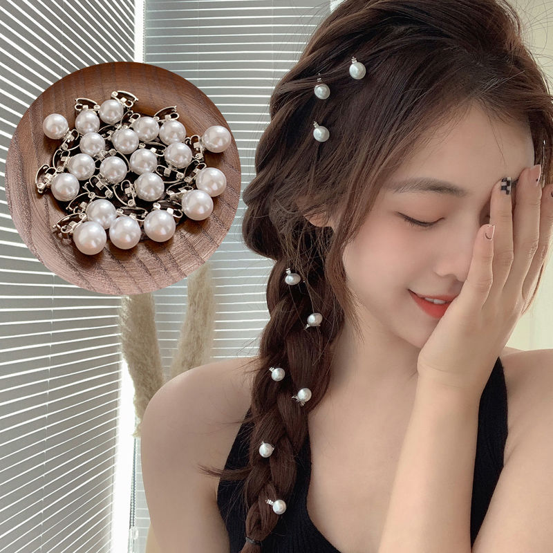 发夹发饰少女碎气质发夹侧边编发点缀头饰发卡仙气小发扣夹子