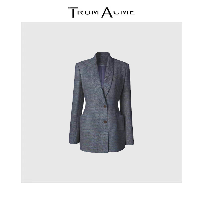 TrumAcme~[挪威森林]大气高级感小香风西装外套青果领2025秋季新