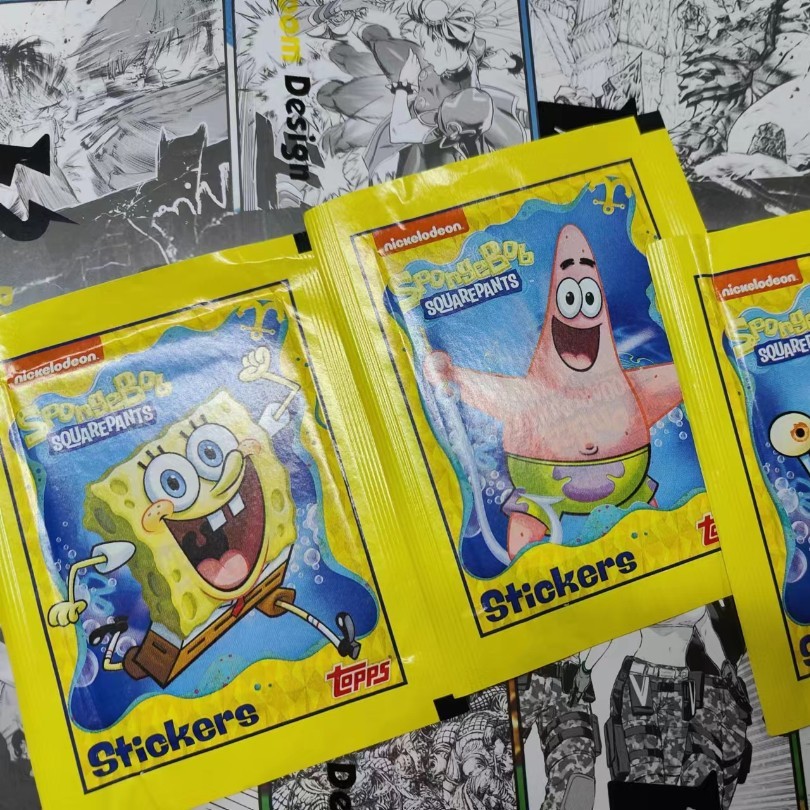 海绵宝宝胶片透卡 贴纸 收藏卡牌