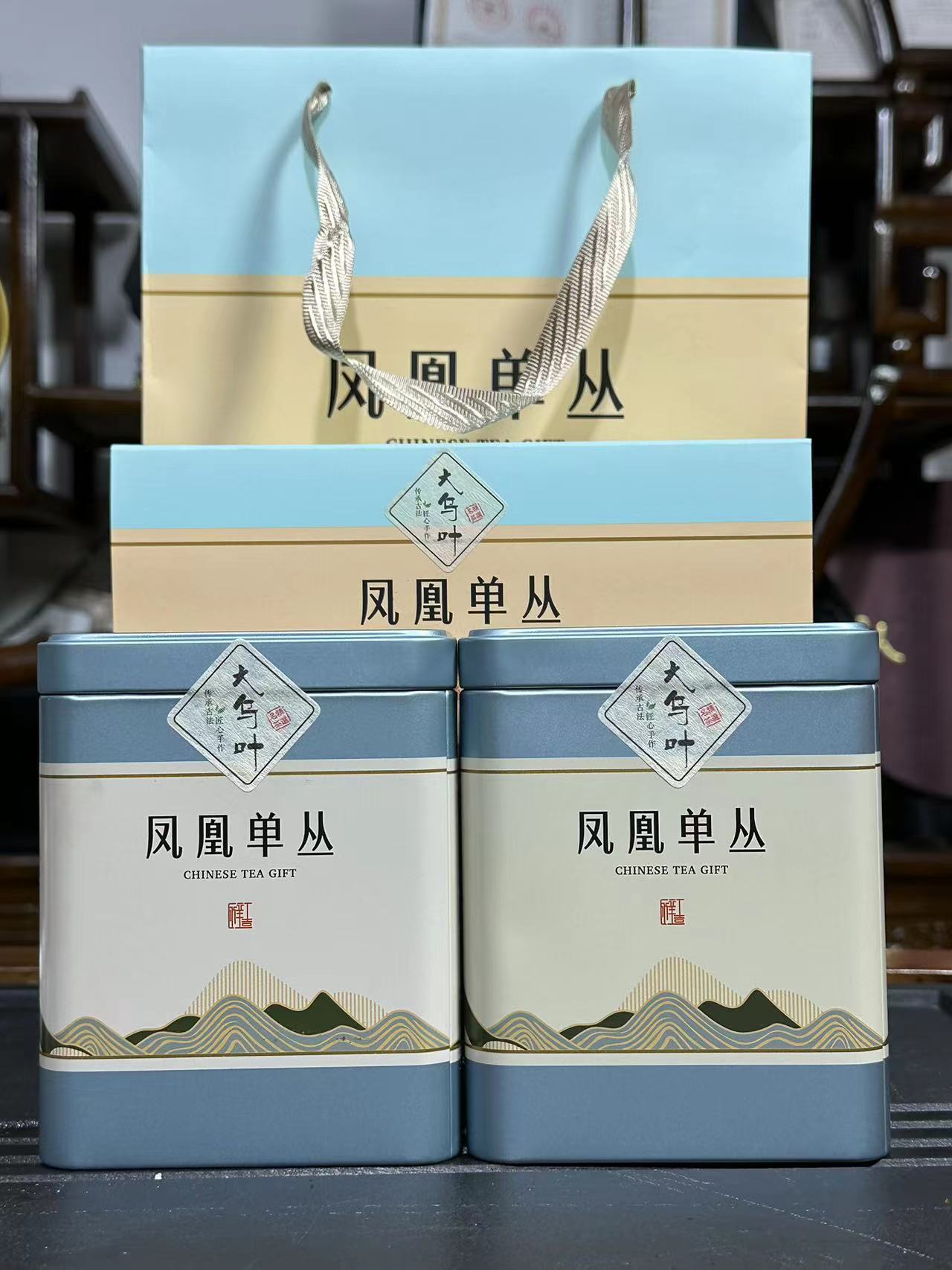 茶乌龙茶凤凰单丛茶水雪片大乌叶潮州原产地125g*4——125g*2罐装