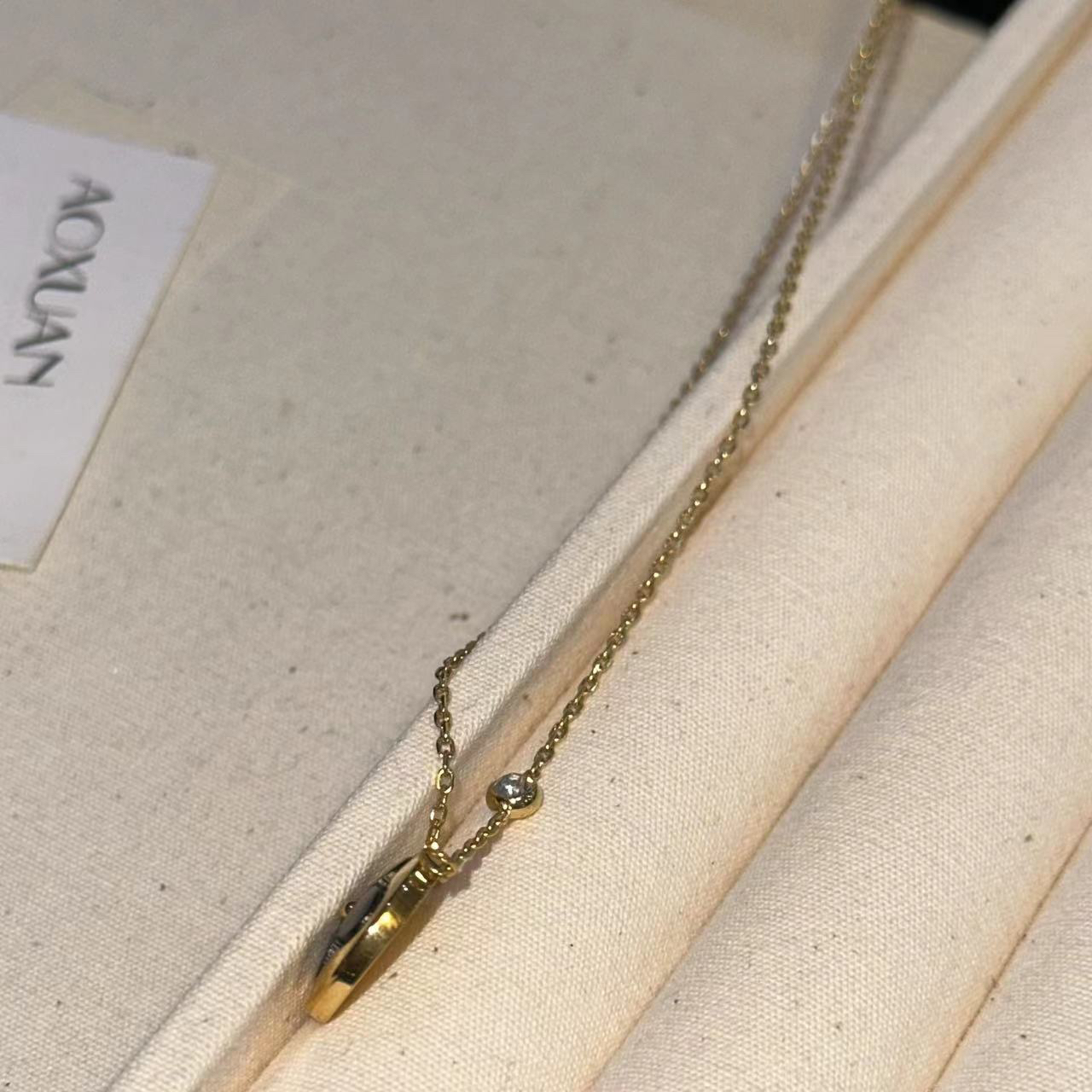 钛钢项链 灰色花花时尚项链-66117