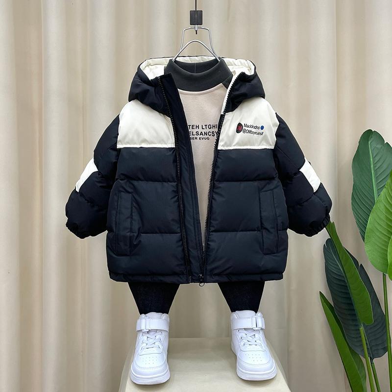 男童棉服冬季2023新款洋气儿童加厚棉袄男孩宝宝冬装加绒棉衣外KM