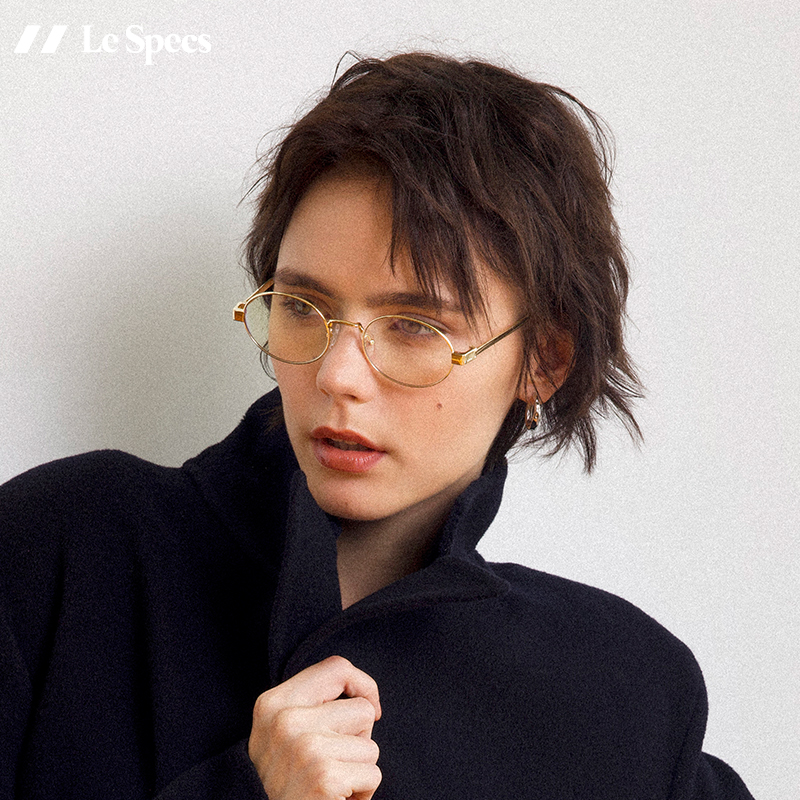 Le Specs光学眼镜 方圆脸文艺复古椭圆镜架女老钱风POSEIDON DEUX