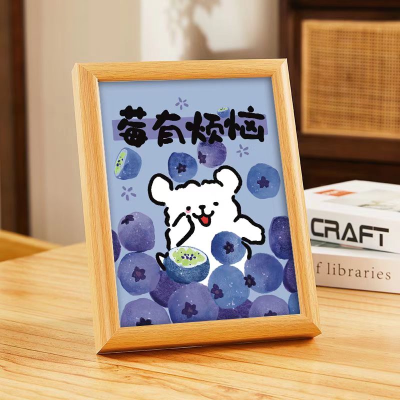 中式装饰摆件手写复刻办公桌摆台字画桌面装饰摆件客厅玄关书桌画