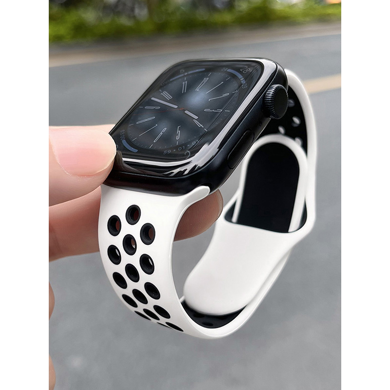 【款】iWatch表带苹果手表applewatch9/8/7/6/5/s8/s6/s7运动硅胶