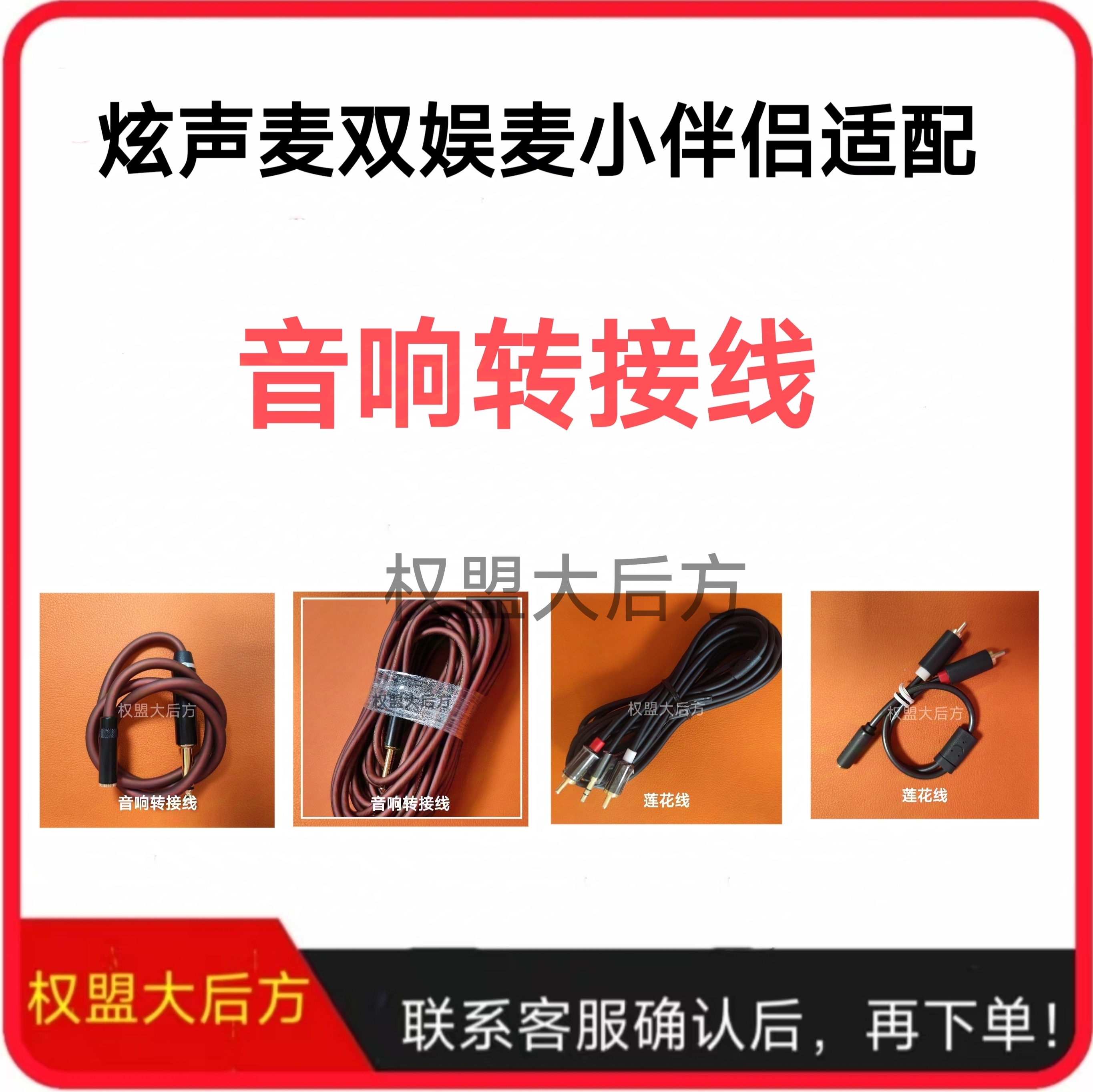 权盟炫声麦旗舰版标准版双娱麦伴侣音响适配配件各种音响连接线