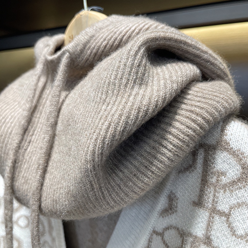 休闲叠穿神器！时尚加厚元宝针百搭宽松山羊绒帽子男女同款R22509