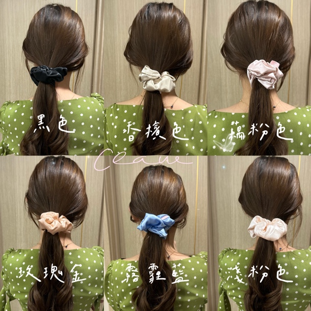 超大100%桑蚕丝发圈6cm~贵妇护发