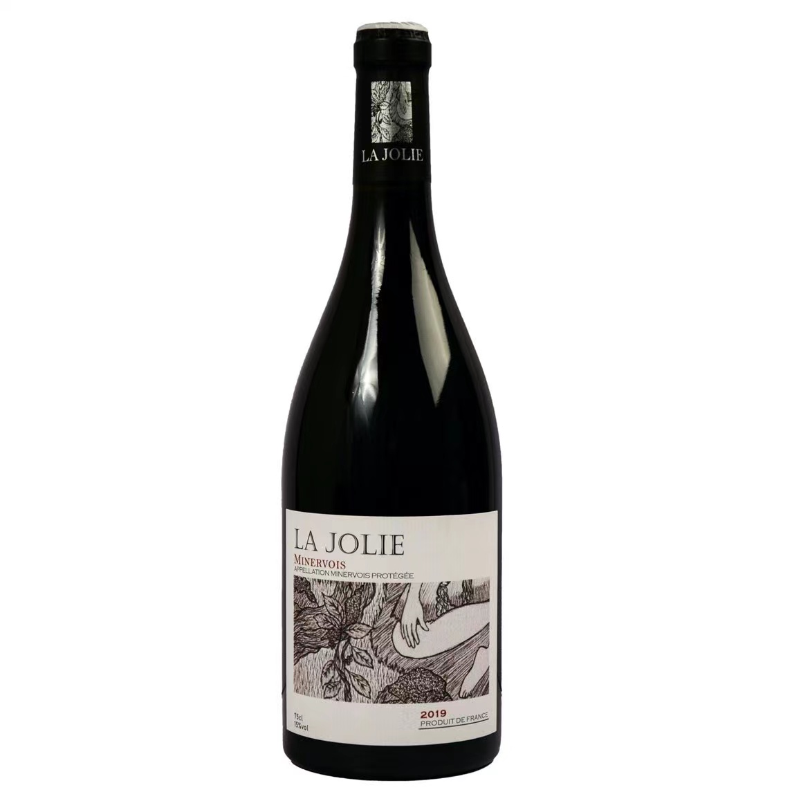 【原瓶进口】法国米内瓦产区-米内少女干红葡萄酒15度750ML B