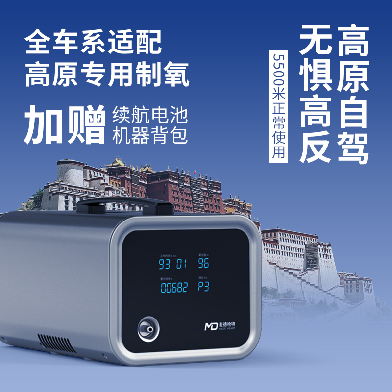 麦德哈特V4银色便携车载制氧机氧吧高原户外使用川藏线219自驾