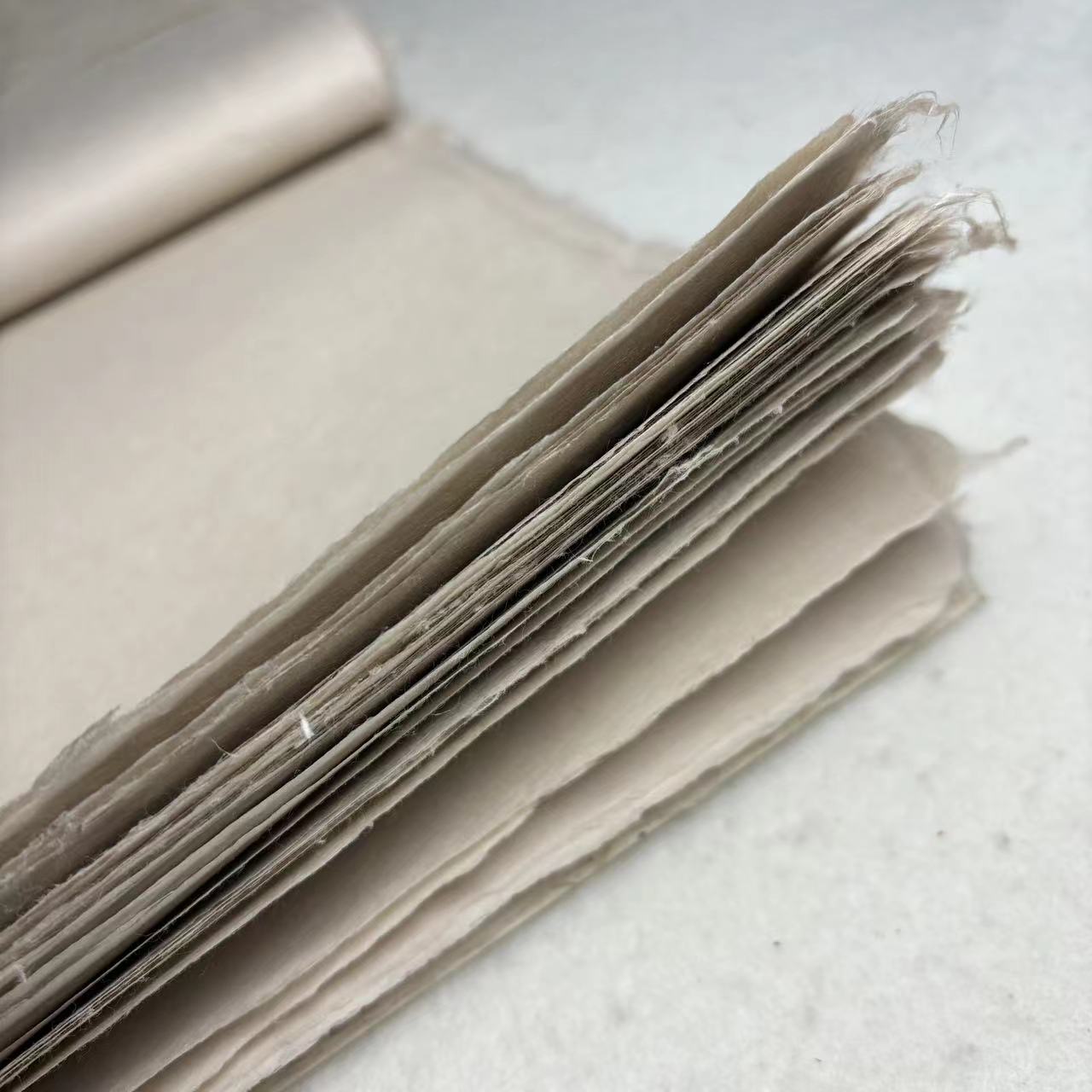 樸文堂·豆色楮纸(高皮量)四尺对开50张半熟 楷行篆隶草书画