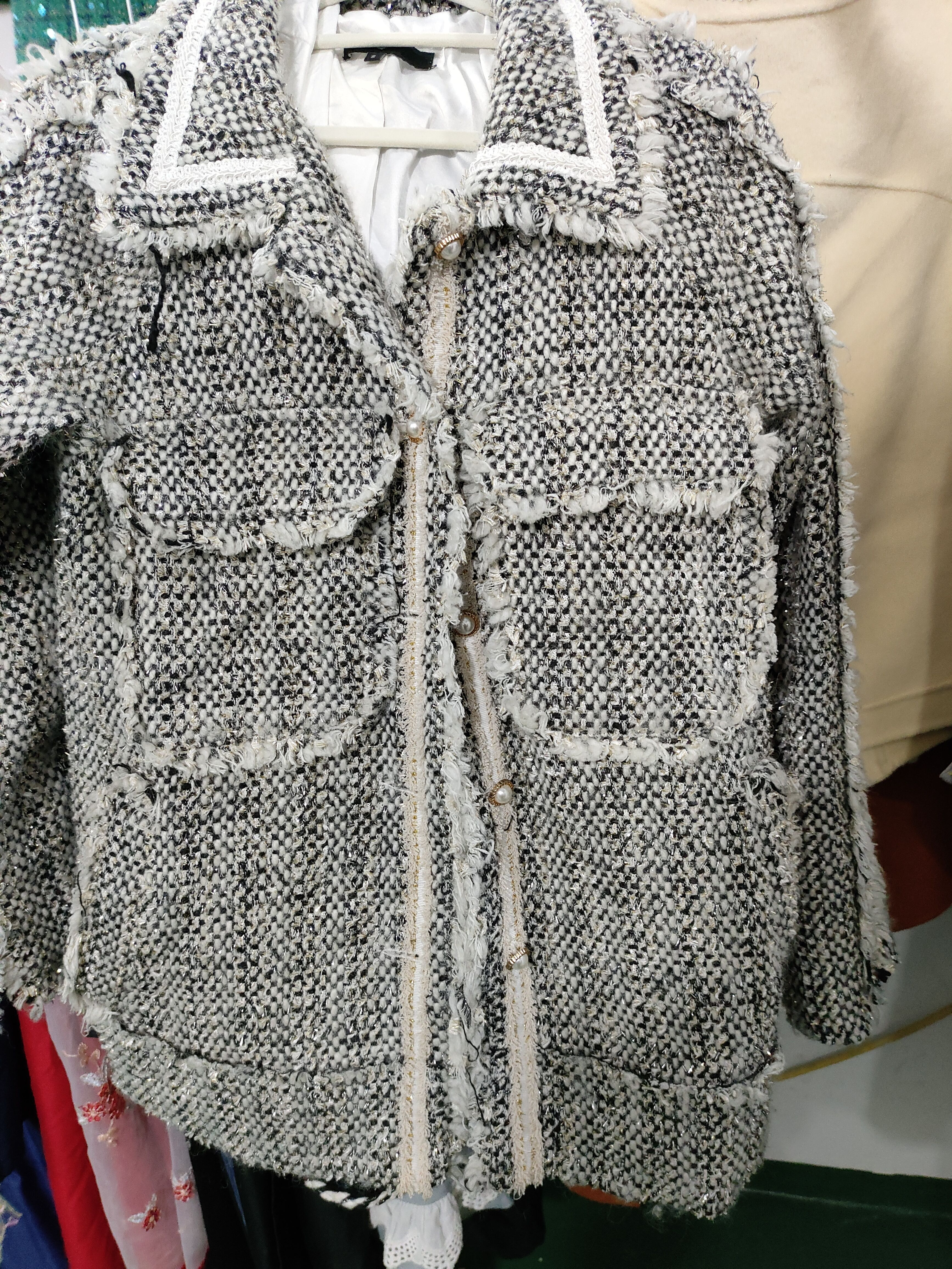 中长款小香外套秋冬百搭款