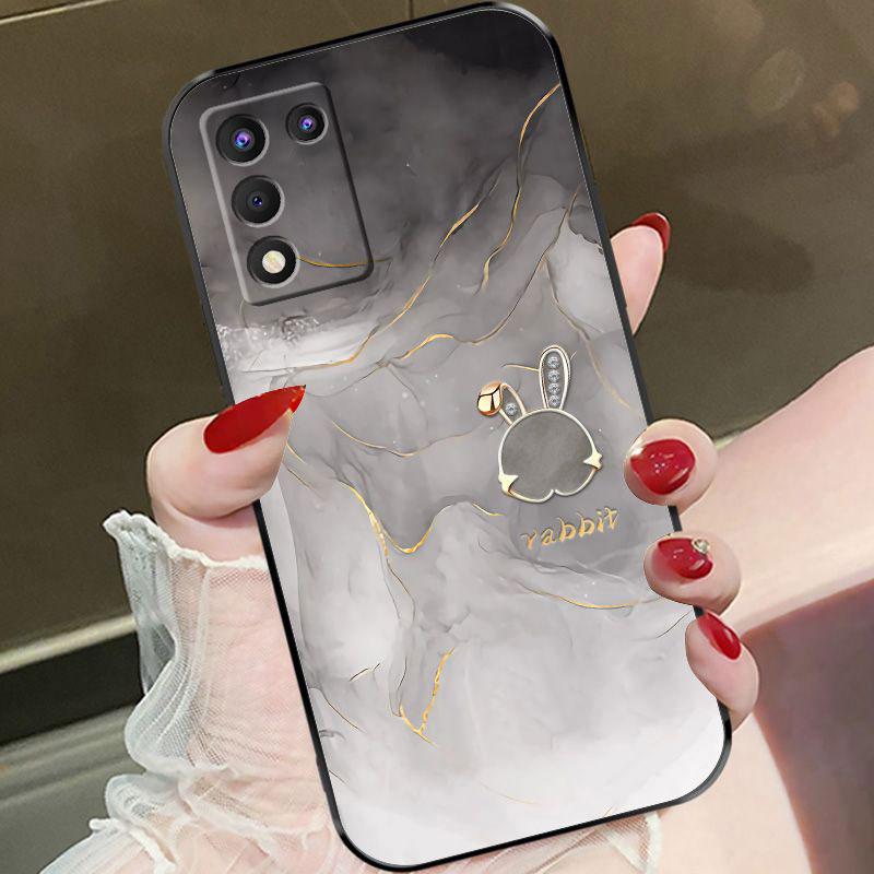 适用于OPPOk9s手机壳oppoK9S兔子渐变灰女款防摔软壳全包式