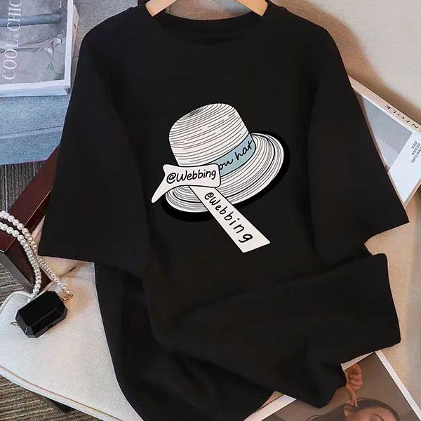 （芮橙）001-199夏季休闲百搭小众中长款ins宽松圆领韩版显瘦T恤