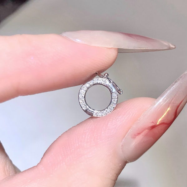 QANNA【钻石万能扣】18K金简约百搭万能配件钻石吊坠（不含链）AF