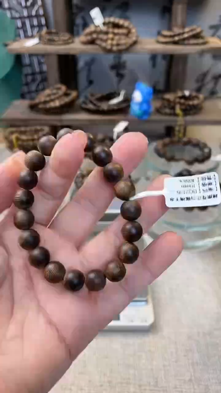 【闪购商品】沉香手串10mm单圈圆珠越南芽庄白棋手串C