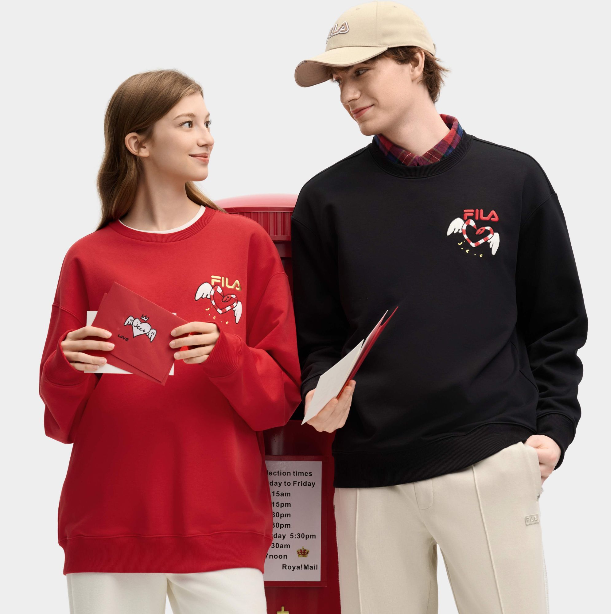 Fila/斐乐【氧气卫衣】男女同款CNY新年联名款圆领休闲F11U519202F