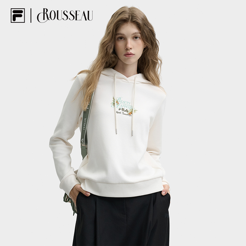 Fila/斐乐【氧气卫衣】连帽卫衣时尚休闲舒适印花女款F11W448213F
