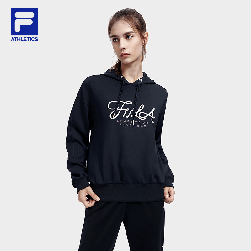 Fila/斐乐女子2023春季新品 场下运动套头连帽卫衣A11W311205F