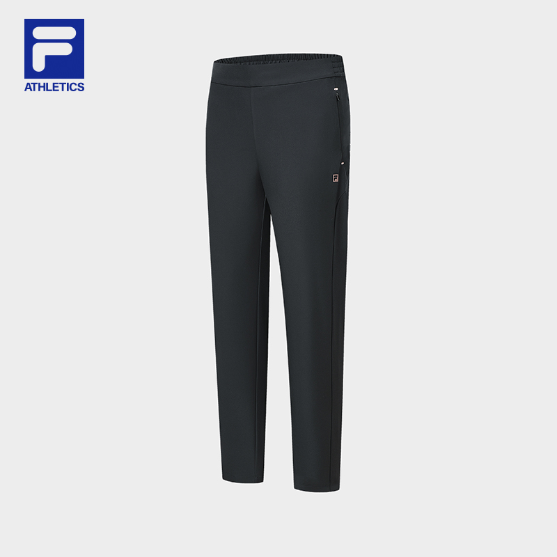 Fila/斐乐【百搭加绒直口长裤】秋冬梭织运动舒适女裤A11W341801F