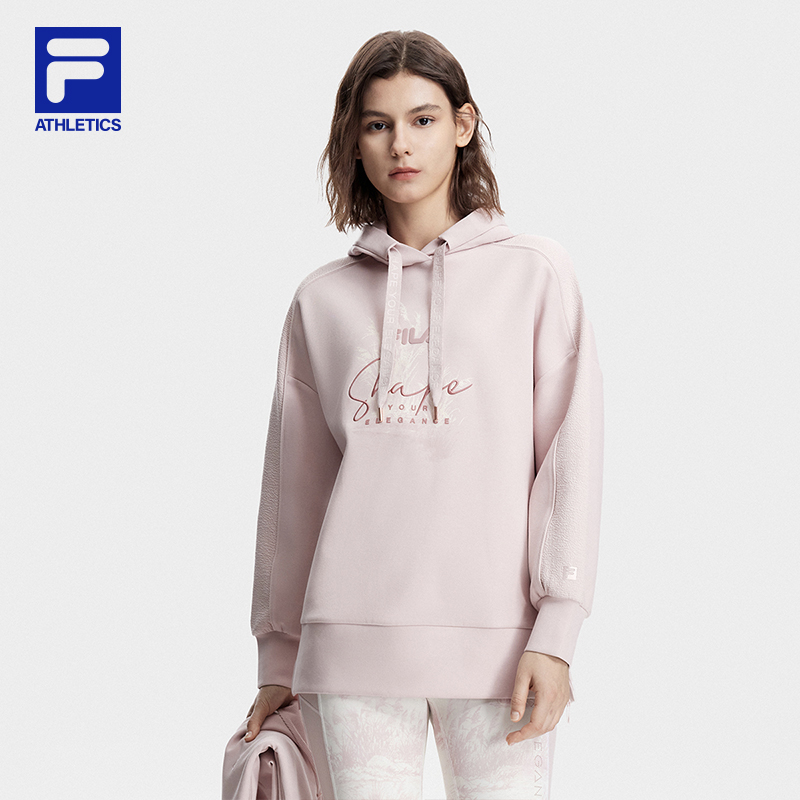 Fila/斐乐新款女士优雅时尚运动休闲减龄套头连帽卫衣A11W341210