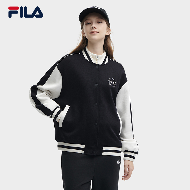 FILA斐乐运动时尚休闲春季拼接撞色秋季女款棒球服F11W349504F