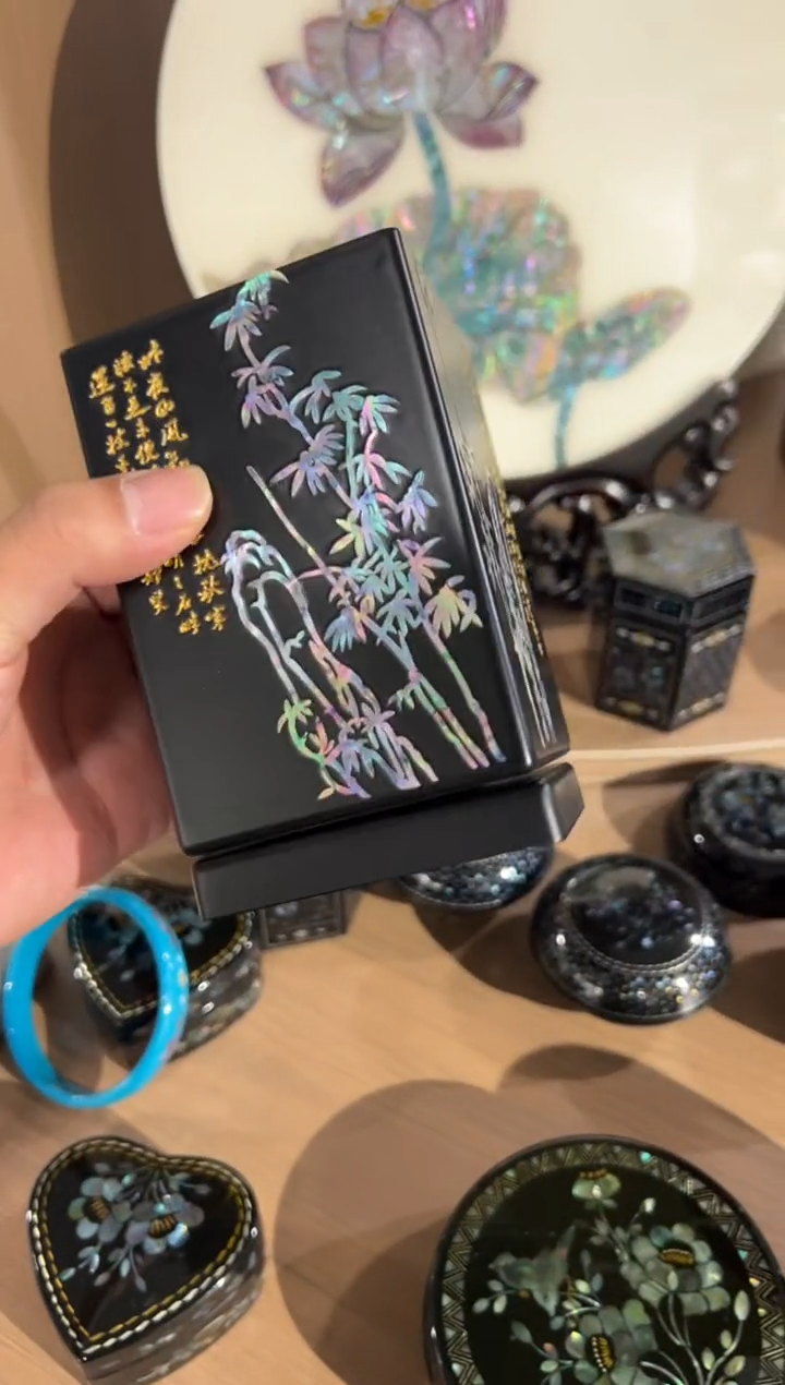 【闪购商品】笔筒 弘贝雅螺钿漆器
