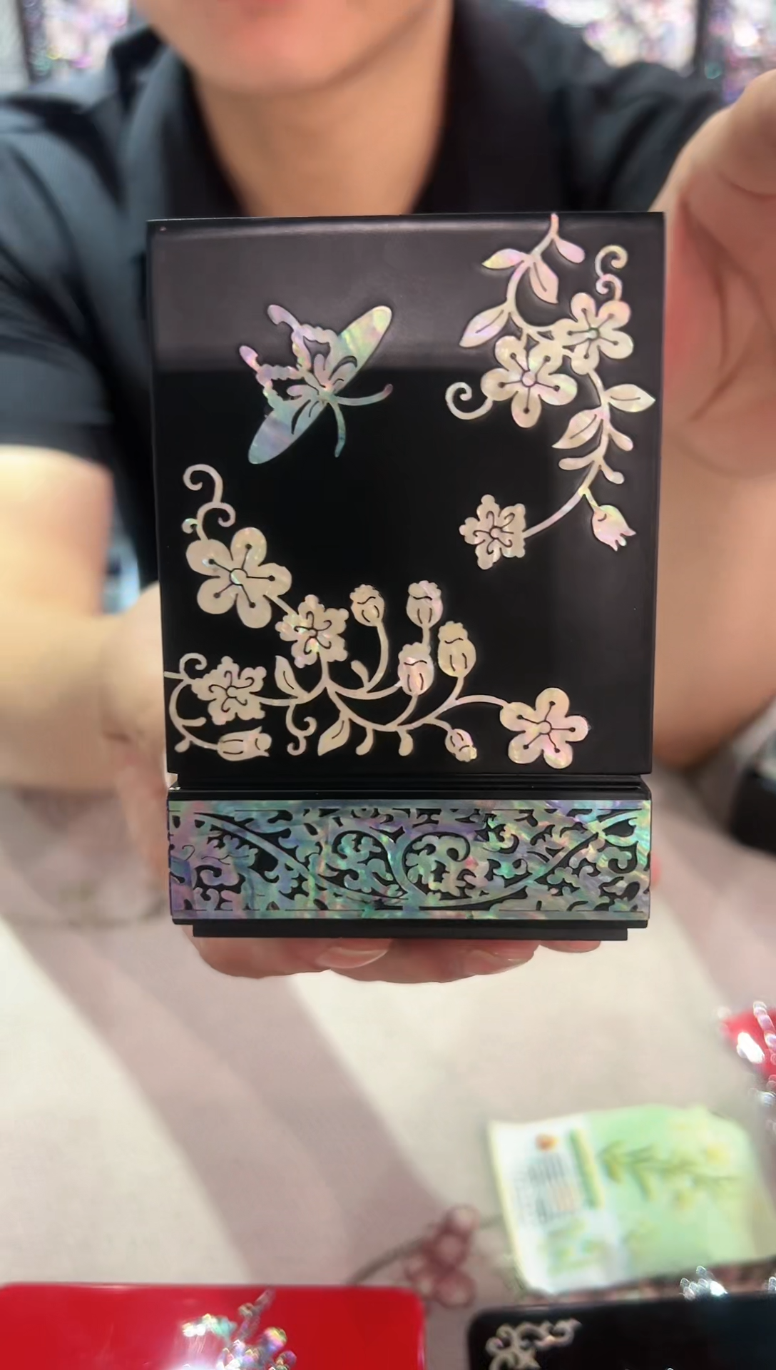 【闪购商品】笔筒化妆筒·弘贝雅螺钿漆器