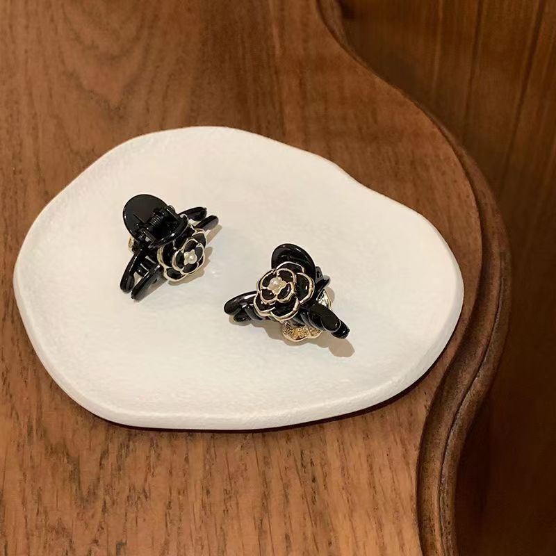 【拍一发二】山茶花小夹子Z003抓夹黑色发夹