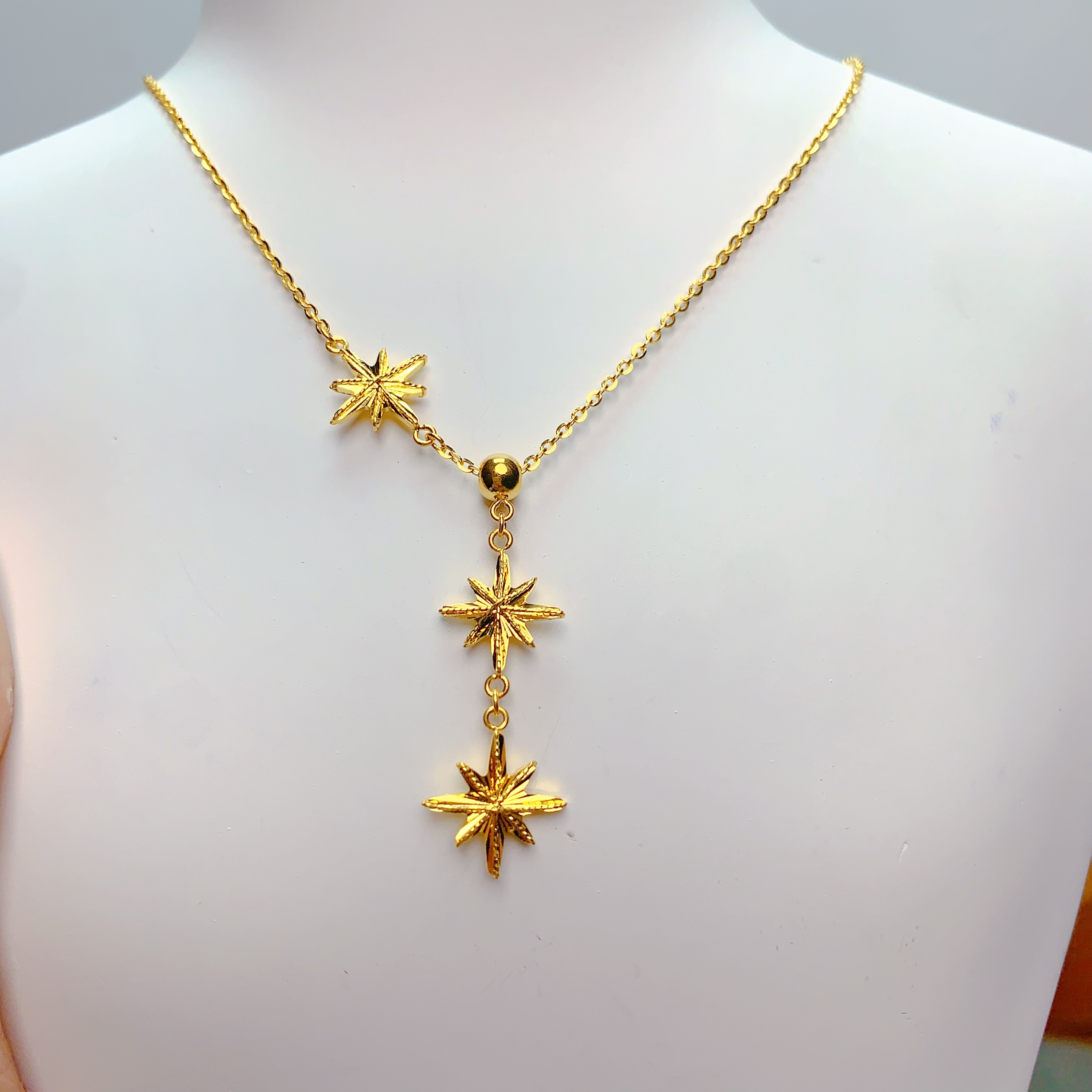 足金999 八芒星黄金套链